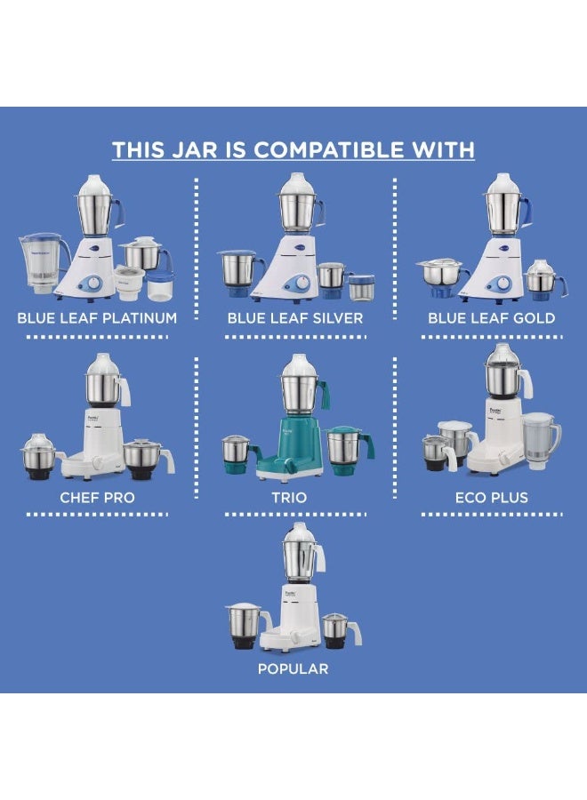 Preethi MGA 504 MGA-504 Stainless Steel Genie Jar, 0.5-Liter, Silver - Image 2